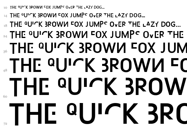 AbsurdSans font waterfall